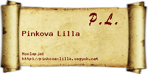 Pinkova Lilla névjegykártya